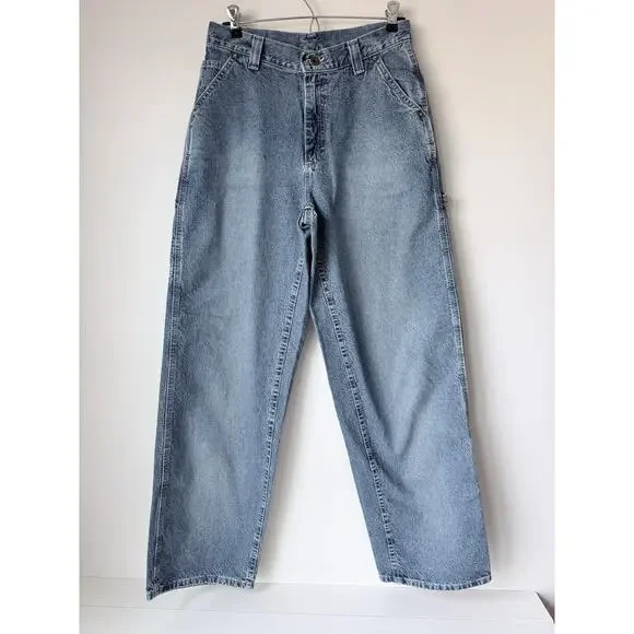 Vintage Lee Dungarees Carpenter Jeans Size 28 Relaxed Fit Y2K 29х31 USA 90s - Picture 2 of 13